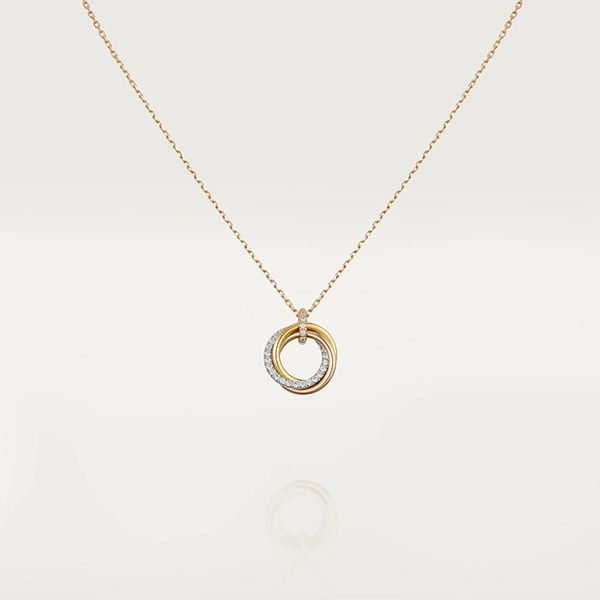 残少! カルティエ TRINITY ネックレス コピー 18K ダイヤモンド B7224586