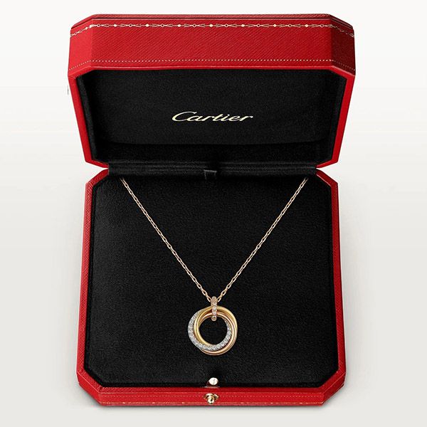 残少! カルティエ TRINITY ネックレス コピー 18K ダイヤモンド B7224586