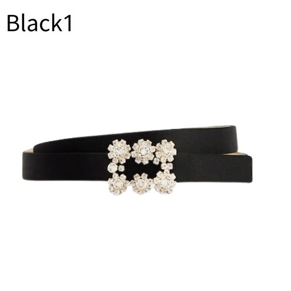 高品質ロジェヴィヴィエ ベルト 偽物 Flower Strass Buckle