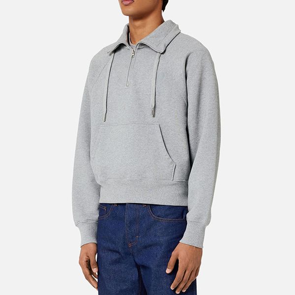 AMI PARIS 偽物フリース ハーフジップ スウェットシャツ