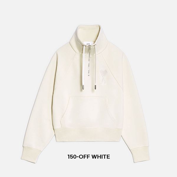 AMI PARIS 偽物フリース ハーフジップ スウェットシャツ