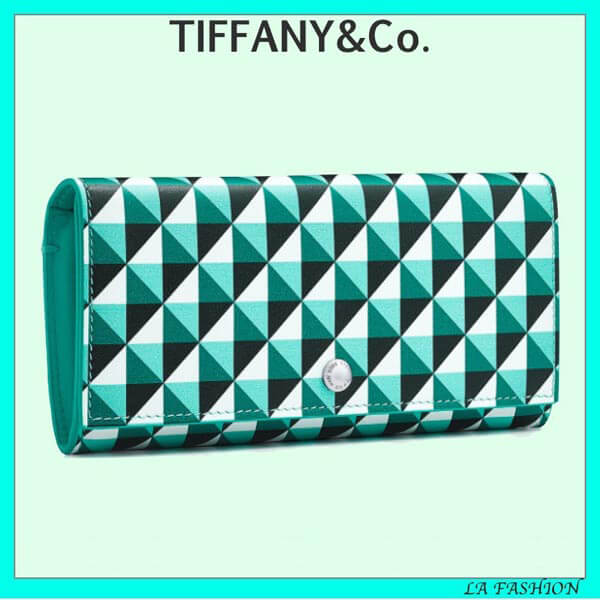 ティファニー 財布 偽物 新作*Tiffany&Co ダイヤモンドポイント コンチネンタルフラップウォレット