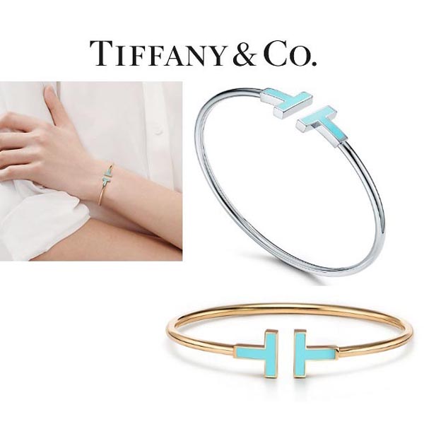 ティファニー T 偽物 ブレスレット Tiffany T ターコイズブレスレット★18K