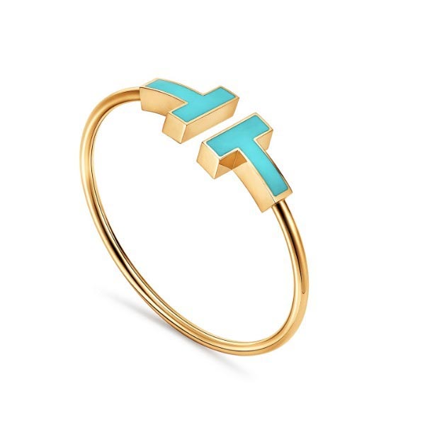 ティファニー T 偽物 ブレスレット Tiffany T ターコイズブレスレット★18K