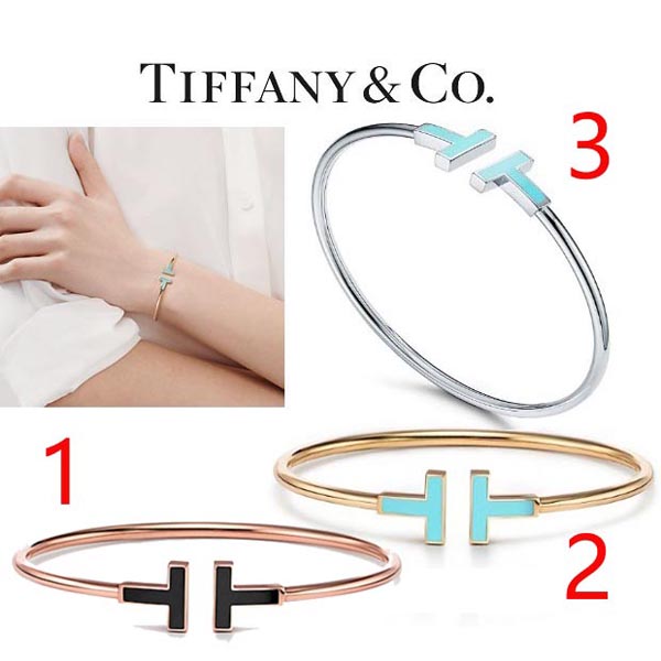 ティファニー T 偽物 ブレスレット Tiffany T ターコイズブレスレット★18K