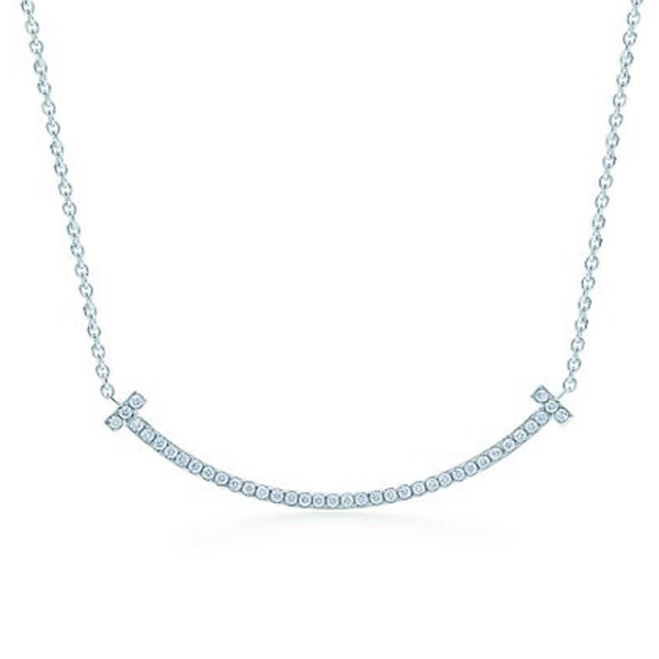 ティファニー スマイル 偽物【21年春夏】T Smile Pendant 18k ダイヤ mini Tスマイル