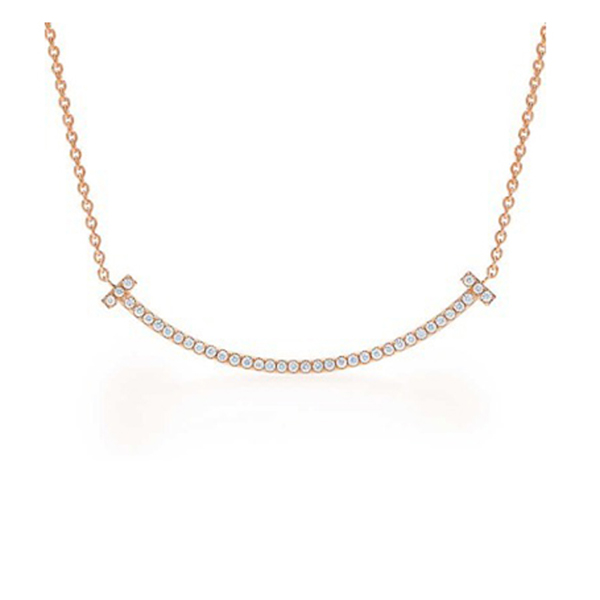 ティファニー スマイル 偽物【21年春夏】T Smile Pendant 18k ダイヤ mini Tスマイル