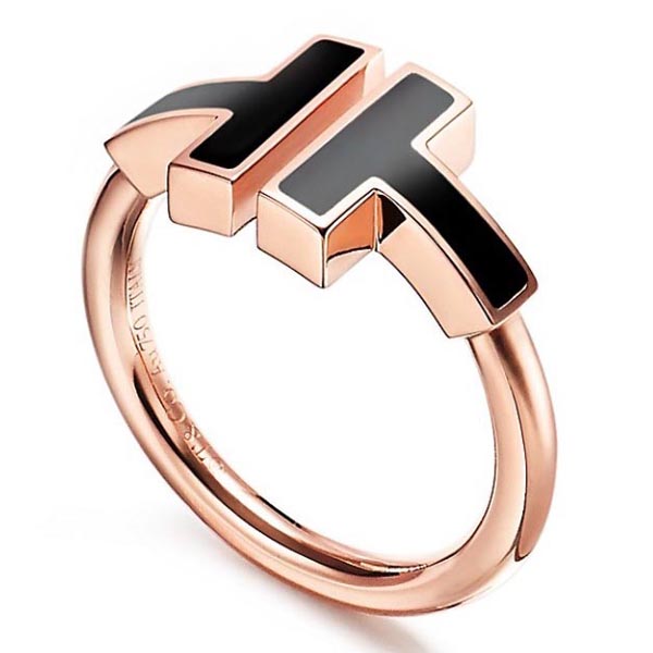 ティファニー T 偽物 指輪 人気Tiffany T ターコイズ スクエア リング 18K ゴールド