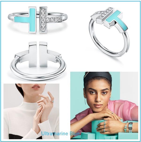 ティファニー Tリング コピー【新作】Tiffany T ターコイズスクエアリング ダイヤ付き18K