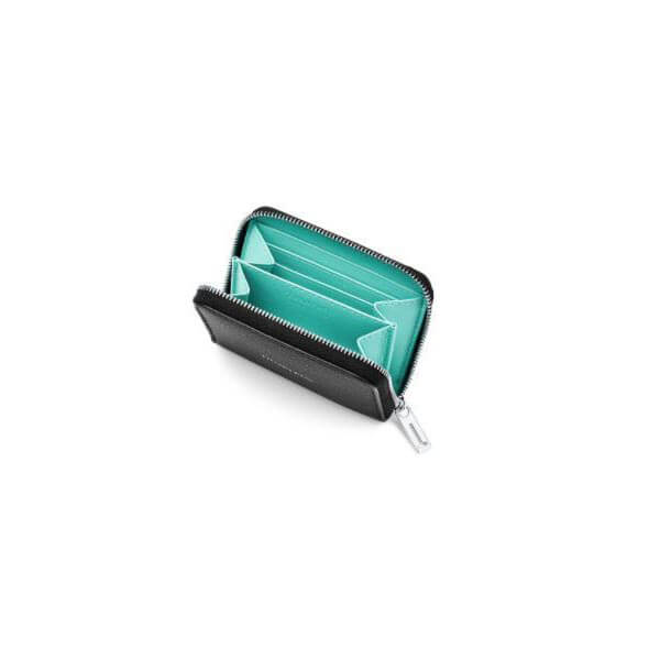 【日本未入荷】ティファニー ミニ財布 コピー ウォレット ティファニーブルー ジップ小銭入れ☆Tiffany&Co.☆開くと