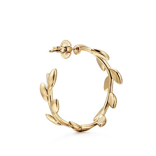 21SSティファニー ピアス コピー Tiffany & Co.☆オリーブリーフ フープ