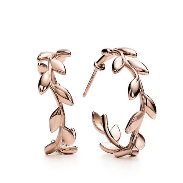 21SSティファニー ピアス コピー Tiffany & Co.☆オリーブリーフ フープ