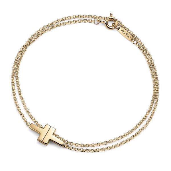 ティファニー Tブレスレット コピー Tiffany & Co. T ダブルチェーン