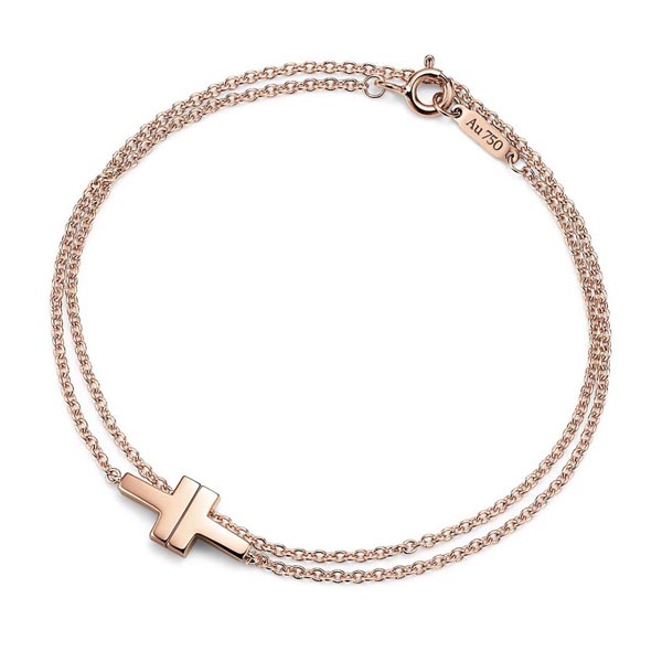 ティファニー Tブレスレット コピー Tiffany & Co. T ダブルチェーン