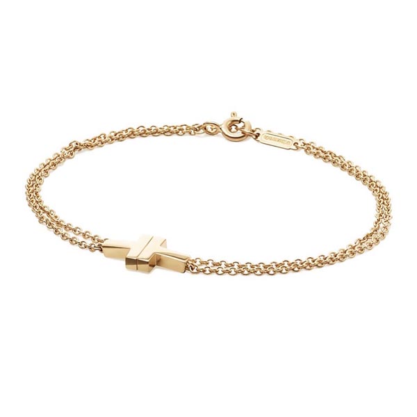 ティファニー Tブレスレット コピー Tiffany & Co. T ダブルチェーン