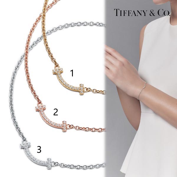 ティファニー T 偽物 スマイル ブレスレット Tiffany&Co. Tiffany T ダイヤモンド