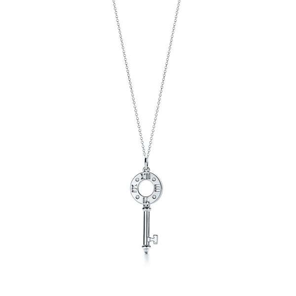 ティファニー ネックレス 偽物 Tiffany&Co アトラス ピアスド キー 18K ダイヤ 3色