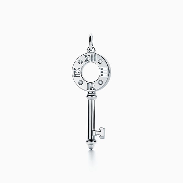 ティファニー ネックレス 偽物 Tiffany&Co アトラス ピアスド キー 18K ダイヤ 3色