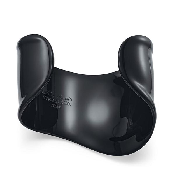 ティファニー カフ コピー【Tiffany】エルサペレッティ ボーンカフ Black 幅 43mm