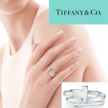 2021新作TIFFANY ティファニー 偽物 ​指輪 T ラップリングエレガントなカーブSilver