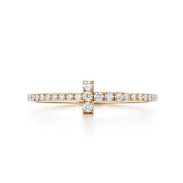 ティファニー T指輪 コピー Tiffany★Tワイヤー★ホワイトゴールドダイヤモンドリング
