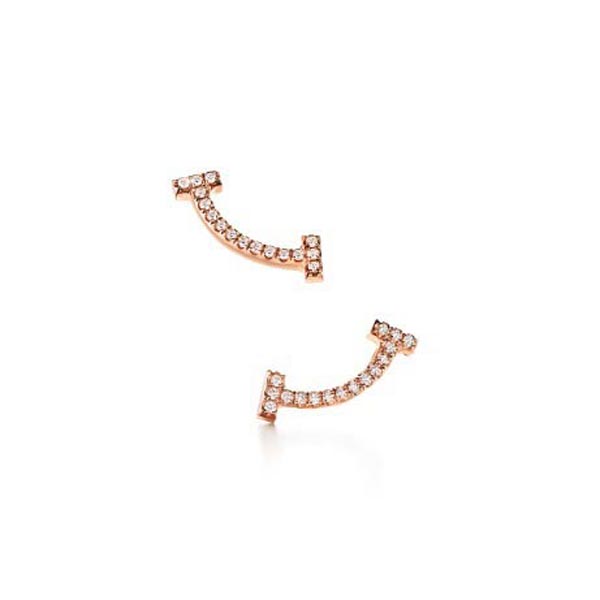 ティファニー T スマイル 偽物 ピアス【Tiffany】ピアス ダイヤモンド 18K 3色