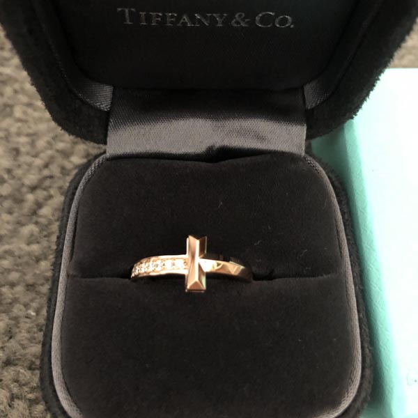 ティファニー Tリング コピー【新作お得に】Tiffany T ワン narrow diamond ring ★18K