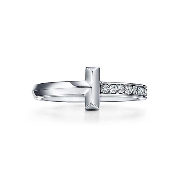 ティファニー Tリング コピー【新作お得に】Tiffany T ワン narrow diamond ring ★18K