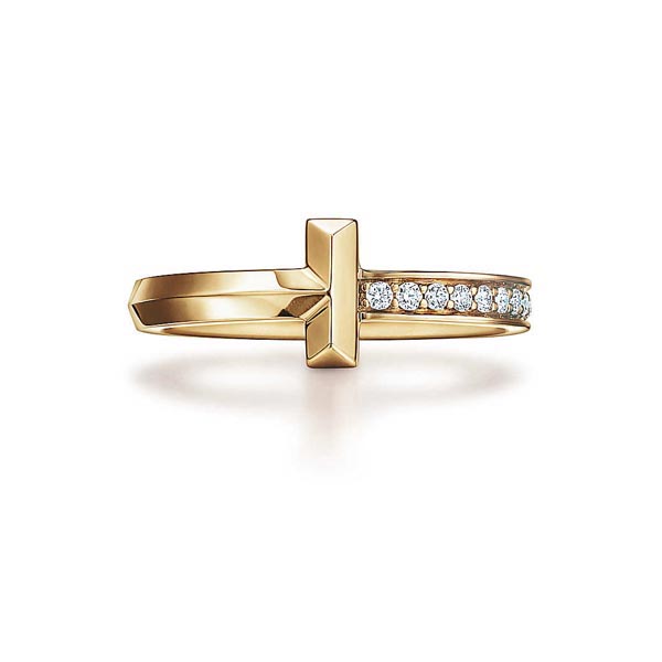 ティファニー Tリング コピー【新作お得に】Tiffany T ワン narrow diamond ring ★18K