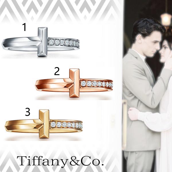 ティファニー Tリング コピー【新作お得に】Tiffany T ワン narrow diamond ring ★18K