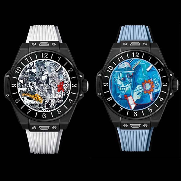 ウブロ スマートウォッチ スーパーコピー ビッグバン HUBLOT e ブラックセラミック クロノグラフ ムーンフェイズ GMT メンズ 440.CI.1100.RX
