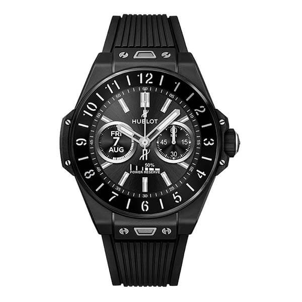 ウブロ スマートウォッチ スーパーコピー ビッグバン HUBLOT e ブラックセラミック クロノグラフ ムーンフェイズ GMT メンズ 440.CI.1100.RX