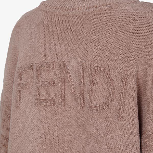 完売必至 フェンディ パーカー 偽物 ベージュ FFモチーフ ロゴ モヘアセーター FZY874A9WFF19EK