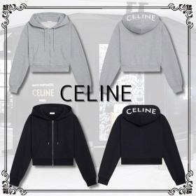大人気【セリーヌ ジャケット 偽物】クロップド スウェット 2Y535052H.38AW