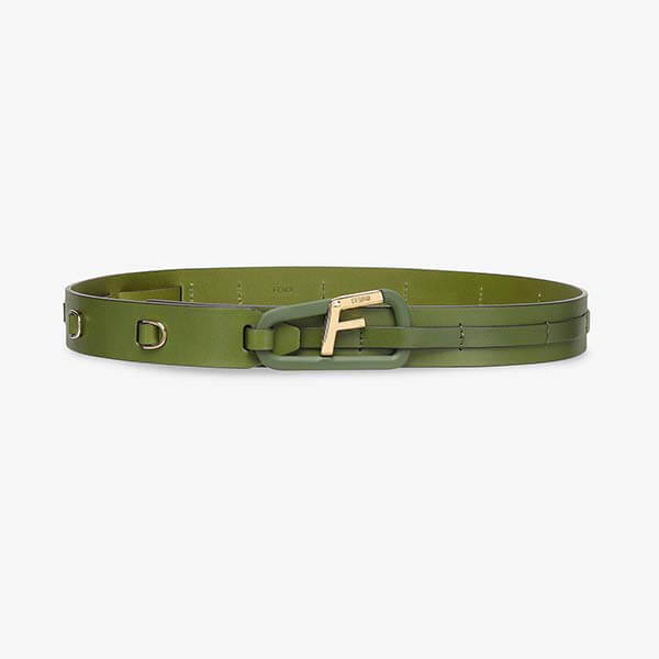 21SS フェンディ ベルト スーパーコピー 日本未入荷☆グリーン レザー ベルト 8C0646AGL5F1EZ9