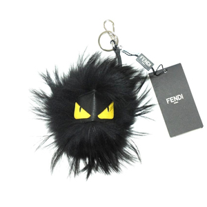 フェンディ キーホルダー スーパーコピー モンスターチャーム キーホルダー 黒 BAG BUGS フェンディ RN146779