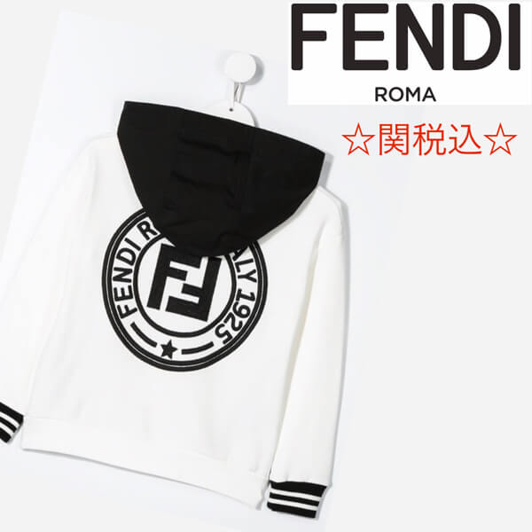 大人もOK！フェンディ 14a キッズ 偽物 ビックロゴがお洒落フェンディ kids☆パーカー☆送料無料