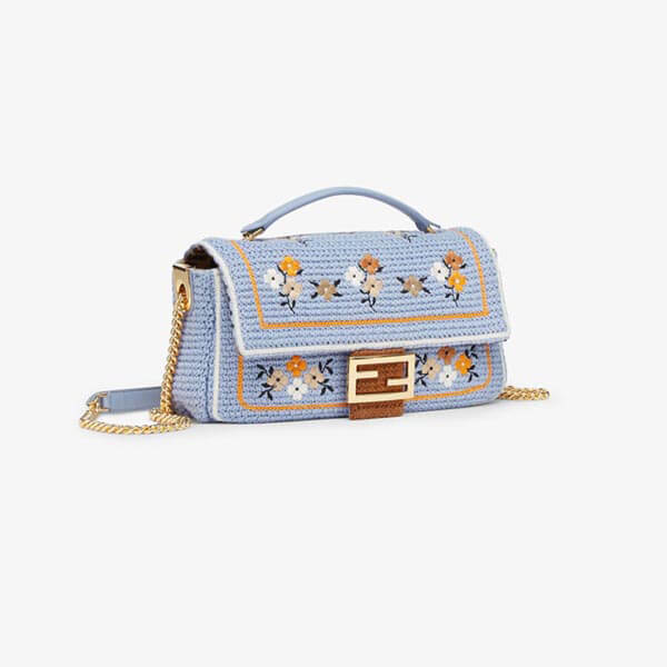【フェンディ バッグ コピー】バゲット＊刺繍入りコットンバッグ 8BR783AFQUF1EEA
