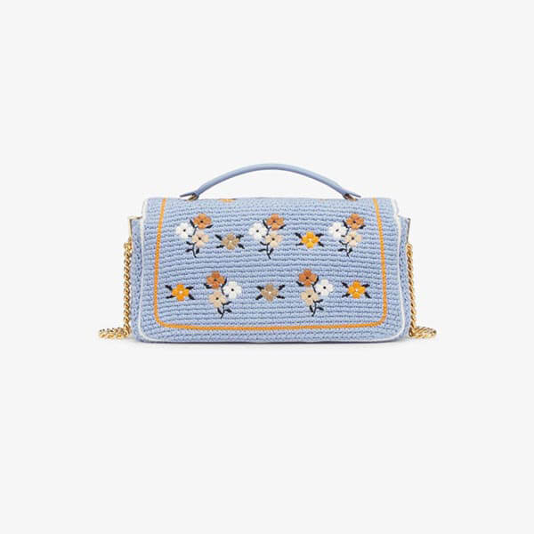 【フェンディ バッグ コピー】バゲット＊刺繍入りコットンバッグ 8BR783AFQUF1EEA