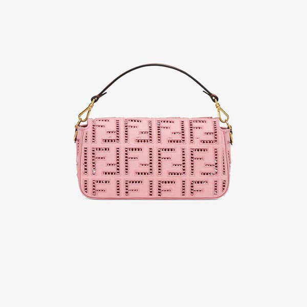 フェンディ ショルダーバッグ コピー バゲット キャンバス バッグ 刺繍 8BR600AF2VF1DST