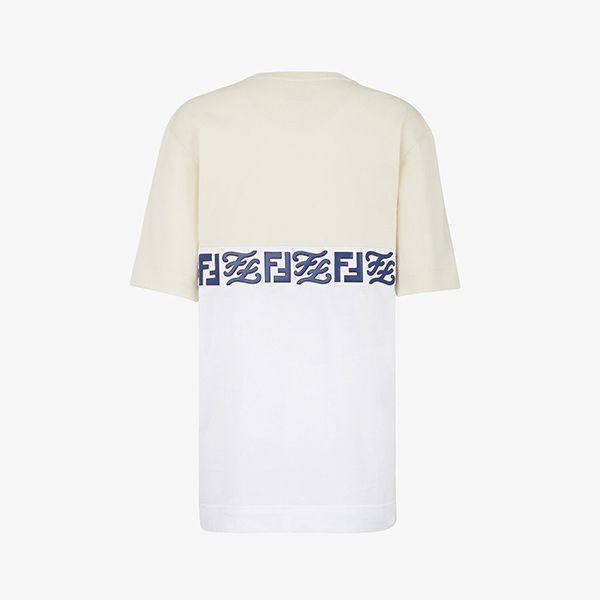 フェンディ☆ホワイト コットン Tシャツ 偽物 新作で超限定FY0936AIU8F0ZE0