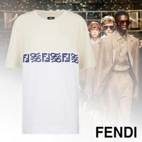 フェンディ☆ホワイト コットン Tシャツ 偽物 新作で超限定FY0936AIU8F0ZE0