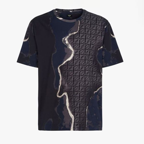 フェンディ☆ ブラック ジャージー 半袖 コピー クルーネック Tシャツ 世界中で大人気