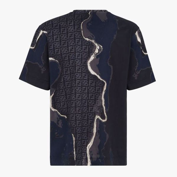 フェンディ☆ ブラック ジャージー 半袖 コピー クルーネック Tシャツ 世界中で大人気