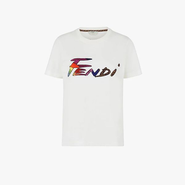 お洒落に【フェンディ】コットンジャージー Tシャツ 偽物 2カラー