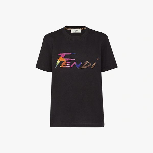 お洒落に【フェンディ】コットンジャージー Tシャツ 偽物 2カラー