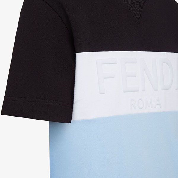 お洒落に【フェンディ】マルチカラージャージーTシャツ 偽物 FY1101AI7GF1CK4