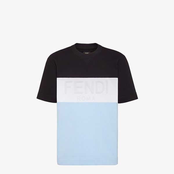 お洒落に【フェンディ】マルチカラージャージーTシャツ 偽物 FY1101AI7GF1CK4