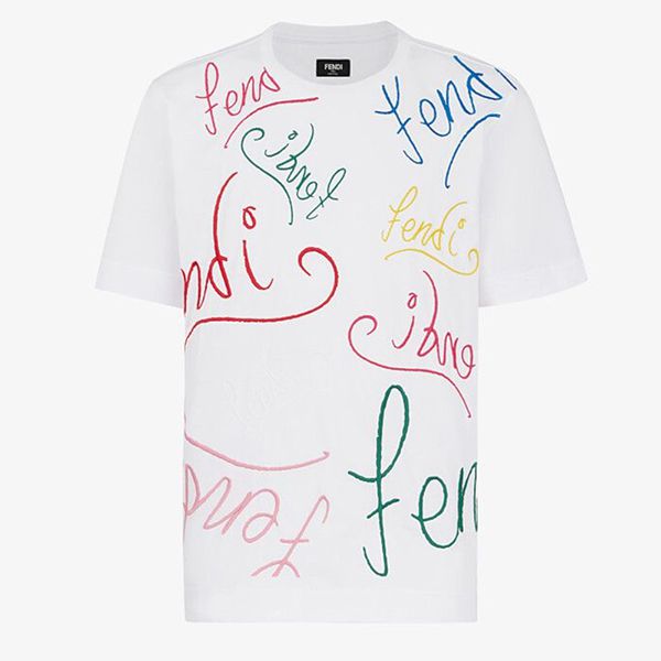 入手困難品！フェンディ レタリング コットンジャージー Tシャツ 偽物