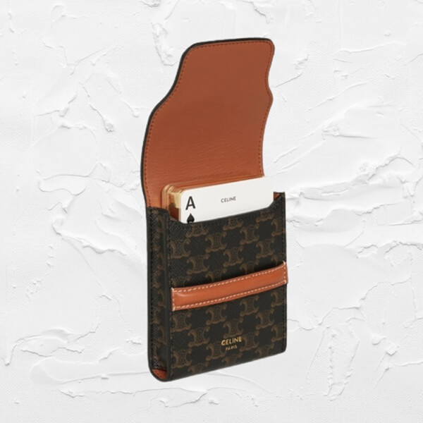 【セリーヌ タバコケース ブランド コピー】PLAYING CARDS CASE IN TRIOMPHE